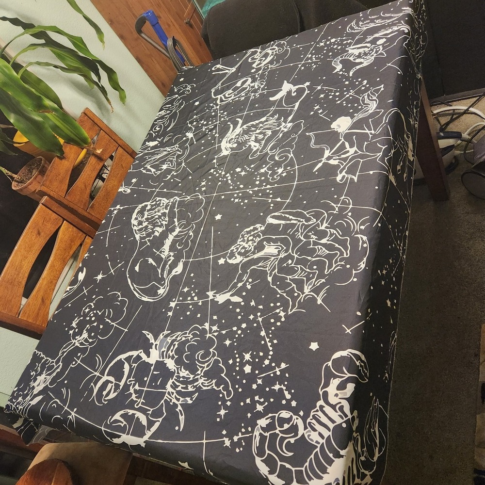 Constellation Stars Astrology Celestial Wall Hanging Tablecloth 60 X 50"